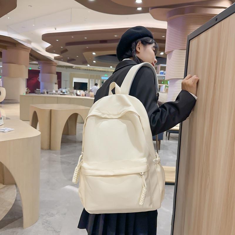 Large-capacity Backpack, Double-shoulder Bag, College Style, Simple and Elegant Schoolbag