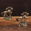 1 Stück Messing Tierkreis Pferd Mit Geld Pferde Ornamente Desktop Dekoration Handwerk Ornamente Antik Bronze Tier Miniaturmodell