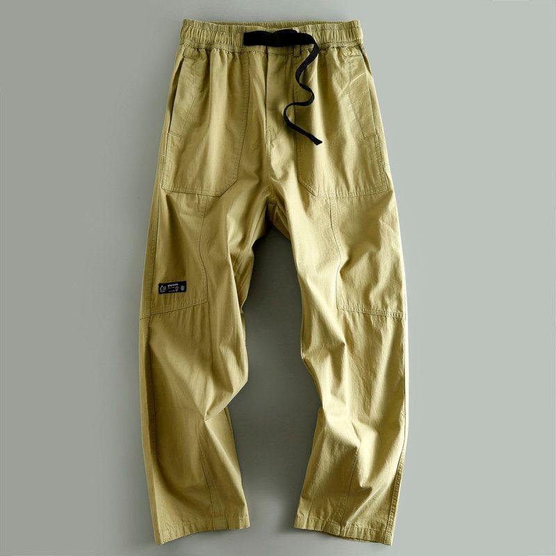 Foreign Trade Export Big Brand Overplus Order Men's Clearance Men's Casual Trousers Loose Drape Spring and Autumn Elastic Waist Men's Pants