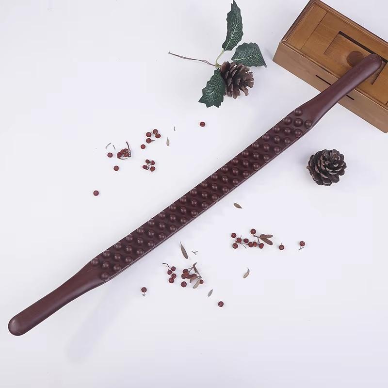 59 Beads Universal Back Massage Tendons Scraping Stick Point Treatment Gua Sha Relax Therapy Tool Abdominal Massager(Plastic)