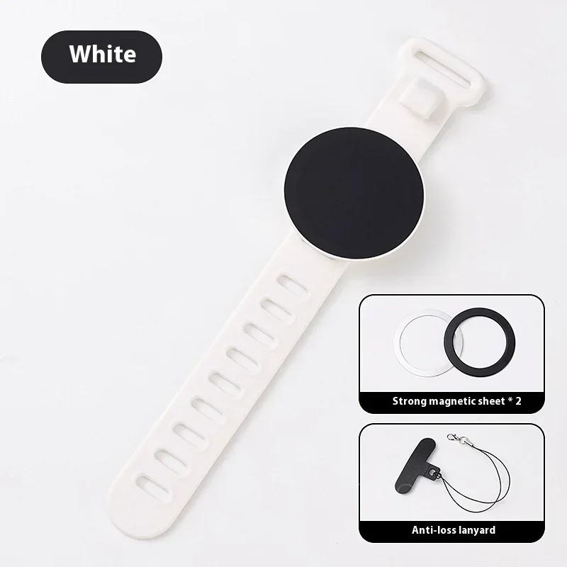 Magnetic Phone Holder Stand Outdoor Cycling Fitness Arm Wrist Strap Portable Arm Magnetic Phone Holder Fixing Part Neck Magnetic белый