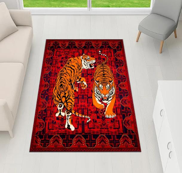

Tibetan Tiger Rug Indigo Blue Floral Carpet Boho Statement Piece Living Room Bedroom Living Room Bedroom Home Decoration 50x80cm