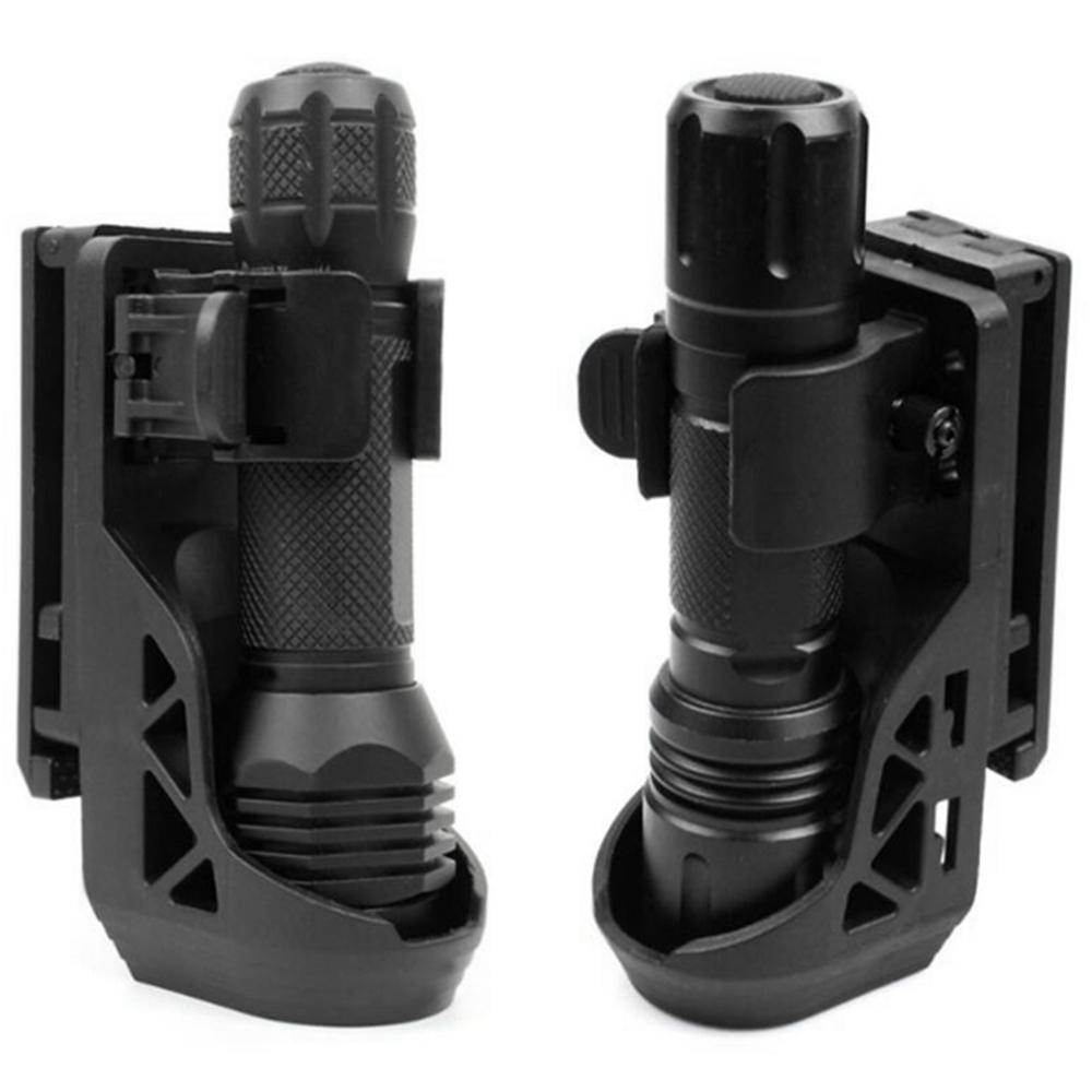 Tactical 360° Rotating Flashlight Holster with Lever Side Lock System Set General Torch Set Plastic Torch Set Set Quick Unplug