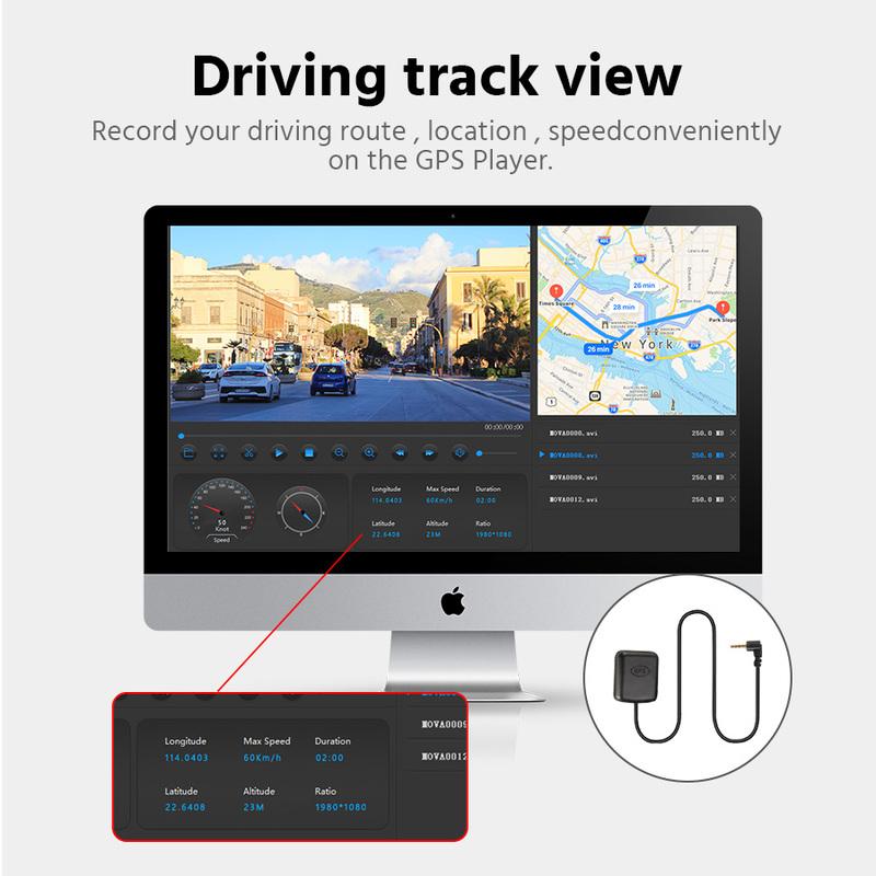 E-ACE GPS Module For Car DVR GPS Log Recording Tracking Antenna For Car Dash Camera A37/A37P/A38/A45/A45P