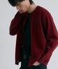 Nodu Single Line Round Cardigan [Burgundy]