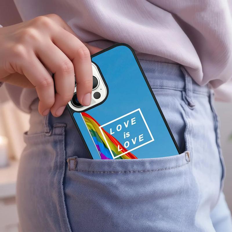 Gay Pride LGBT Rainbow Flag Phone Case For iPhone 17 Air 15 16e 14 13 Pro Max Coque 12 11 Pro Max PLUS Cover