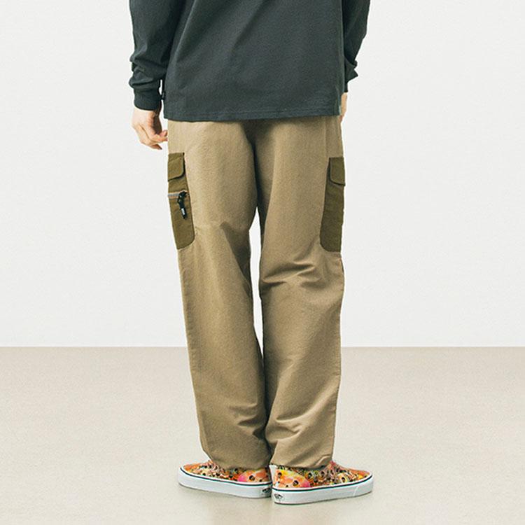 Vans Color Block Cargo Tapered Woven Pants Men bottoms Brown VN0A5EAZH3G