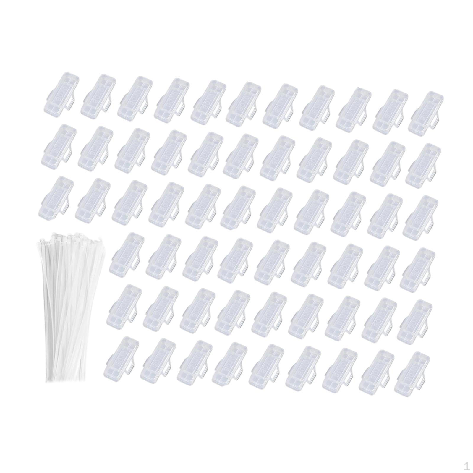 

60 Pieces Cable Label Boxes Identification Practical with Ties Home and Office Wiring Clear Portable