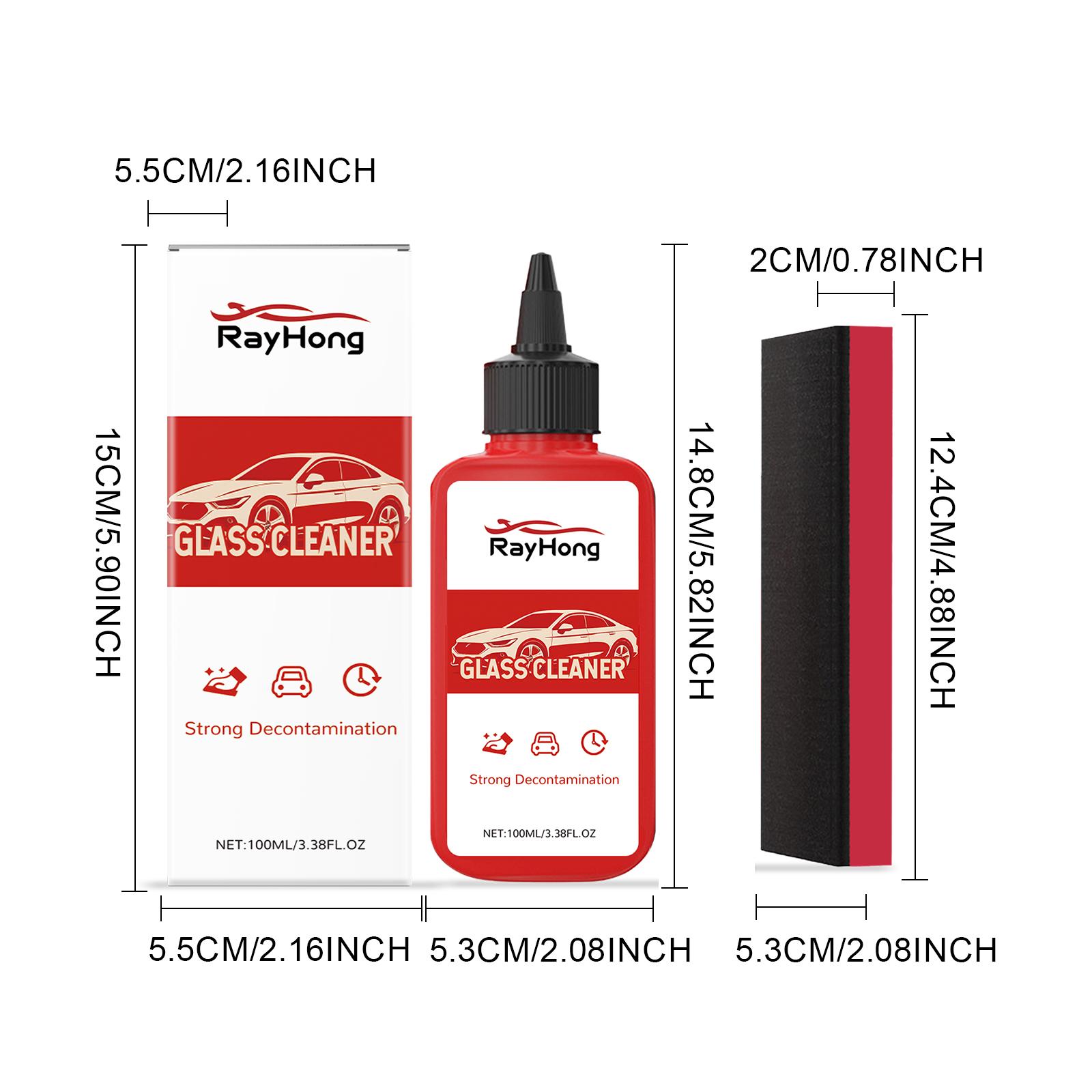 

Rayhong Automotive Glass Oil Set Film Cleaner Automotive Windshield Cleaning, Decontamination, Waterproof Oil Film Remover