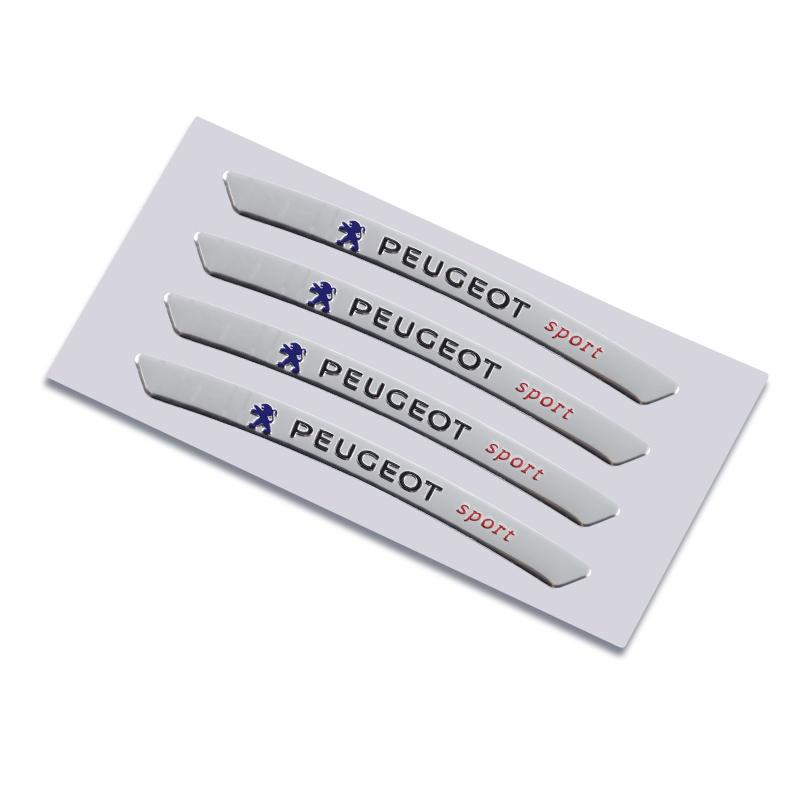 4 Stück Aluminiumlegierung Auto Radnaben Aufkleber für Peugeot 206 307 308 207 3008 J208 407 508 2008 5008 301 406 408 607 4008 Rifter