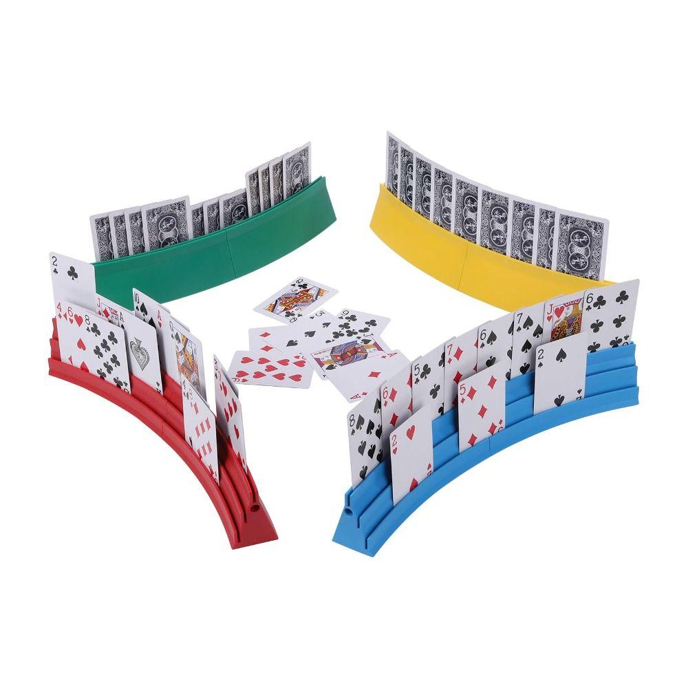 Three-Layer Playing Cards Holders Expandable Hands Free Card Holder Family Card Game Nights