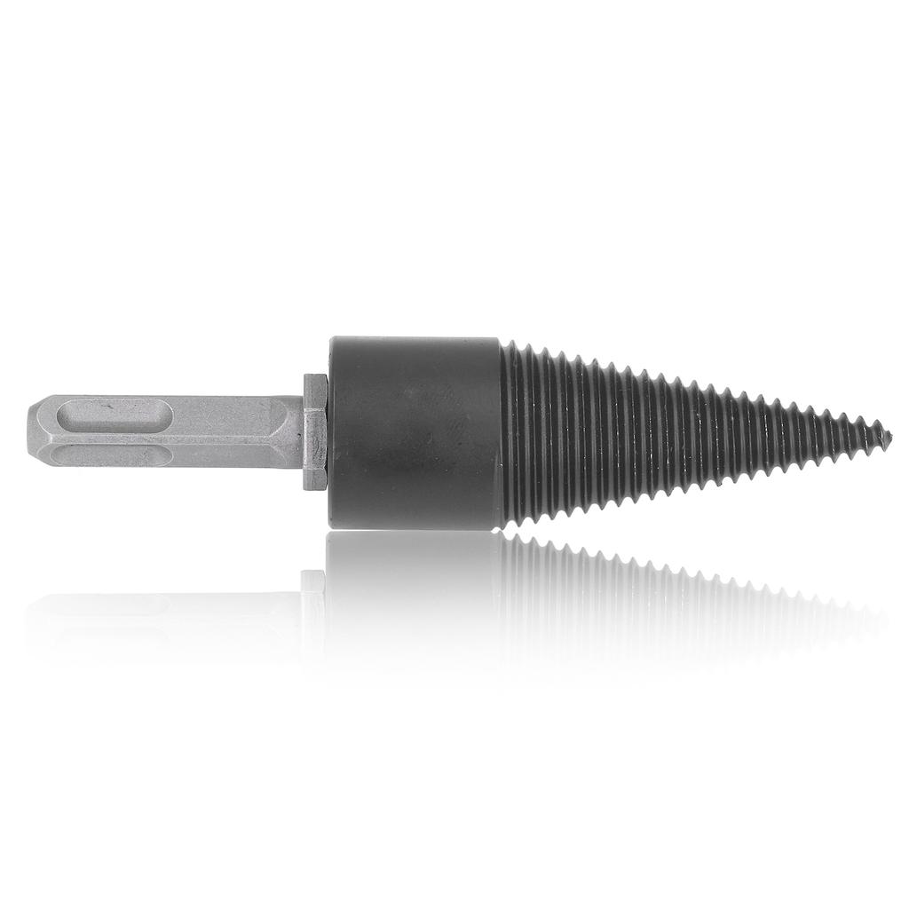 Firewood Bit Cone Wood Splitting Drill Carbon Steel Log Splitter Tool with 3Pcs Removable Shank