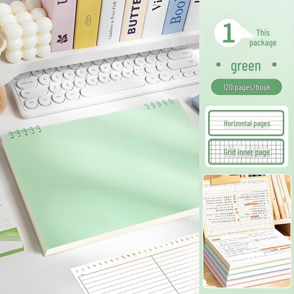 B5 Loose-Leaf Notebook with Horizontal Lines and Grids for Error Correction - Ideal for Junior and Senior High Students