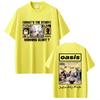 British O-Oasis Definitely Maybe T-Shirts Men Women Clothing  Casual Vintage Short Sleeve T Shirts Streetwear