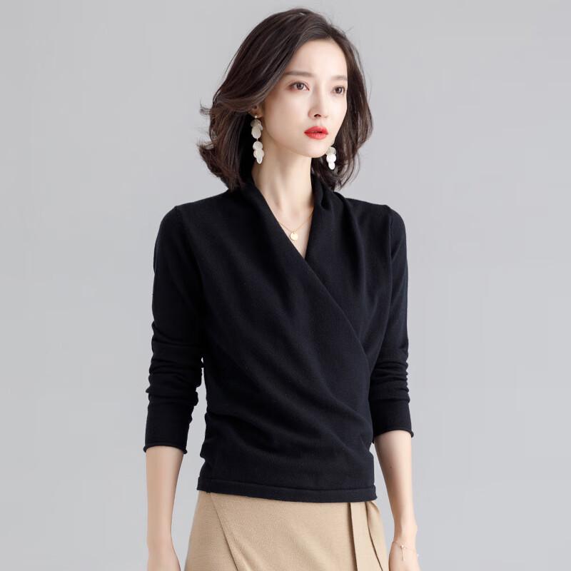 Yi Li Teng Women's Elegant Knitted V-Neck Sweater
