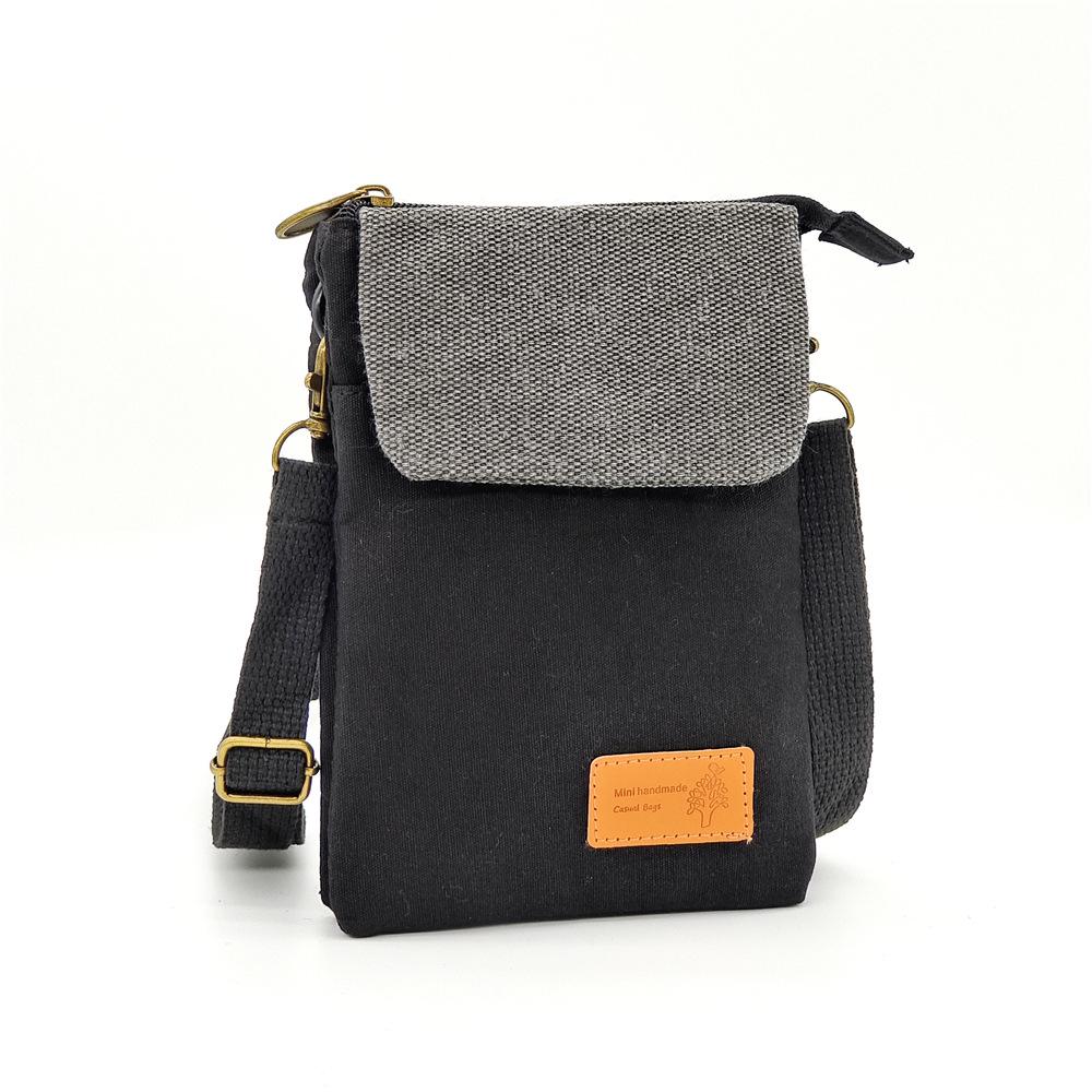 Sac bandoulière à 5 couches à grand écran avec motif de feuilles pastorales pour femmes