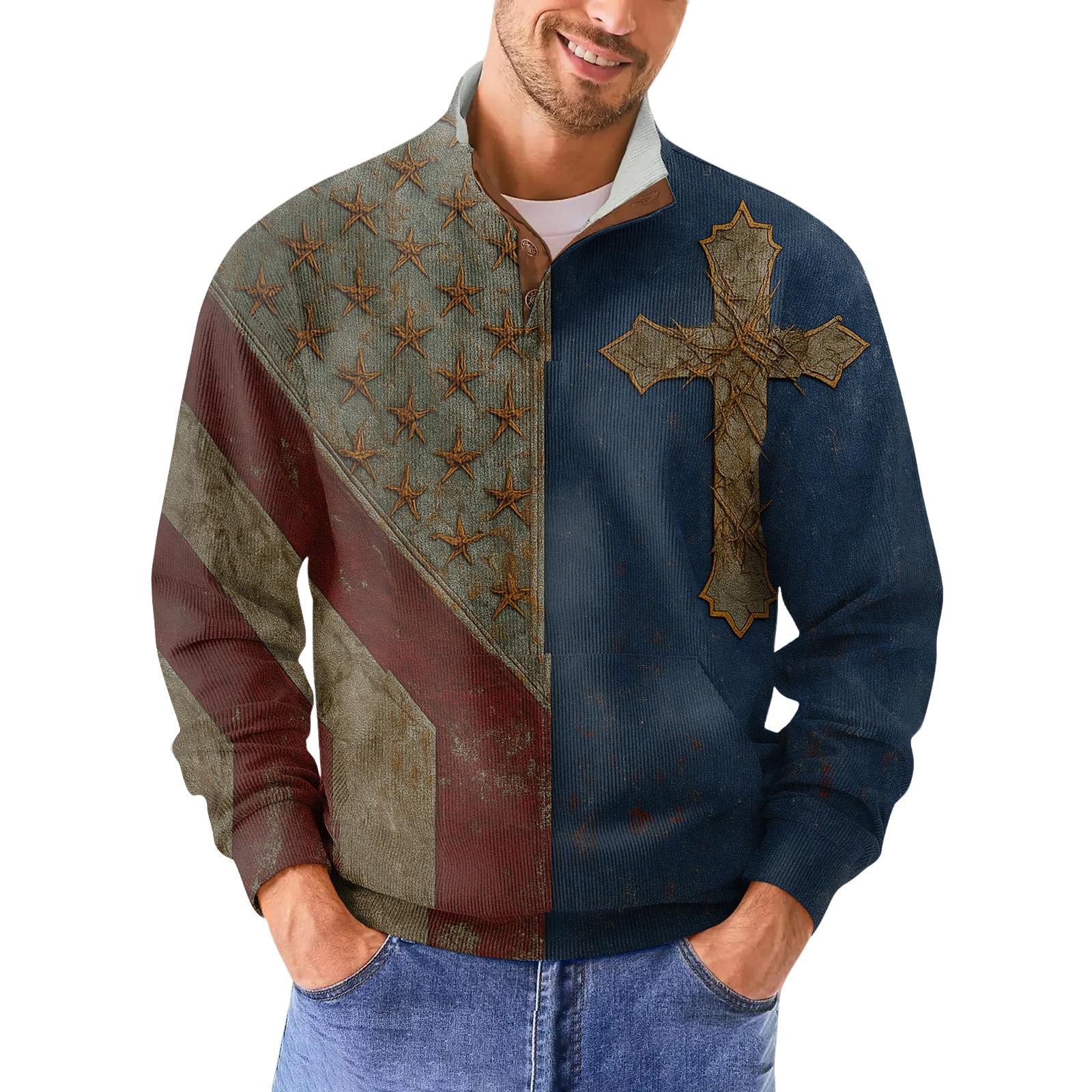 

Мужская толстовка с воротником-стойкой на открытом воздухе, повседневные свитера, топы M