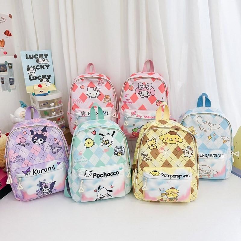 Adorable Cartoon Nylon Backpack For Kids With Cute Anime Characters And Fun Design