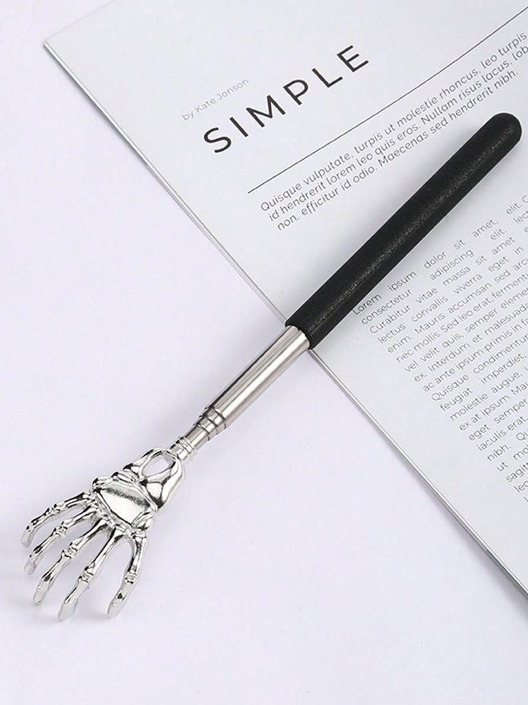 1pcs Extendable Back Scratcher, Stainless Steel Portable Telescopic Rubber Handle Back Scratchers For Thanksgiving, Birthday, Christmas Gifts