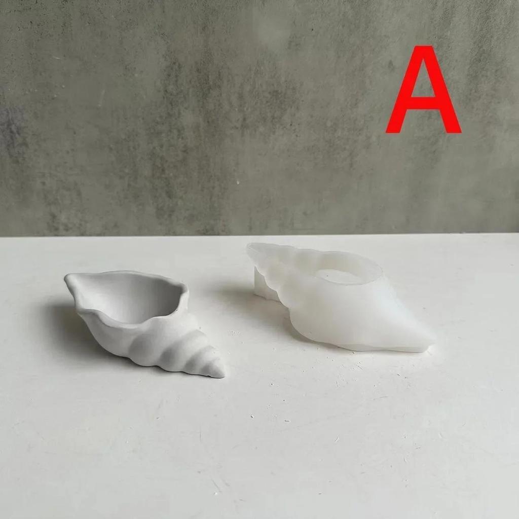 Creative Shape Handmade Molds Conch Potted Flower Pot Mould Succulent Flower Pot Mold Gypsum Plaster Resin Concrete Molds