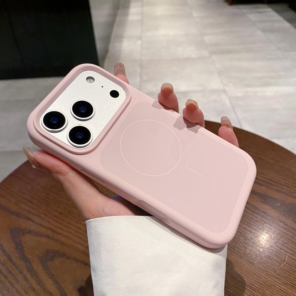 Original Pure Color Liquid Silicone for Magsafe Case For iPhone 17 Pro 17 Pro Max Large Window Skin Feeling Shockproof Cover