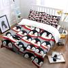 Penguin Pattern Winter Decor Set Soft Comfortable Duvet Cover Bedding Set Included 1*Duvet Cover & 2*Pillowcases gift