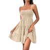 Women's Summer Dress Beach One Neck Thin Strap Color Dress
