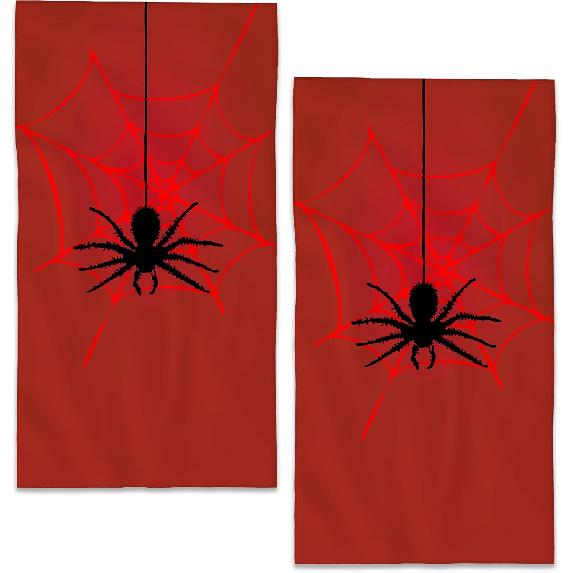 Red Black Glitter Hand Towels Set of 2,28 x 14 Inch Bathroom Towel Soft Absorbent Kitchen Hotel Spa Laundry Room Gym Face Towel Decor