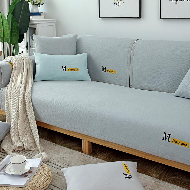 

Летняя подушка для дивана, скандинавская нескользящая подушка для сиденья на лето, четыре сезона, подушка из ледяного шелка, простое современное полотенце 50*70