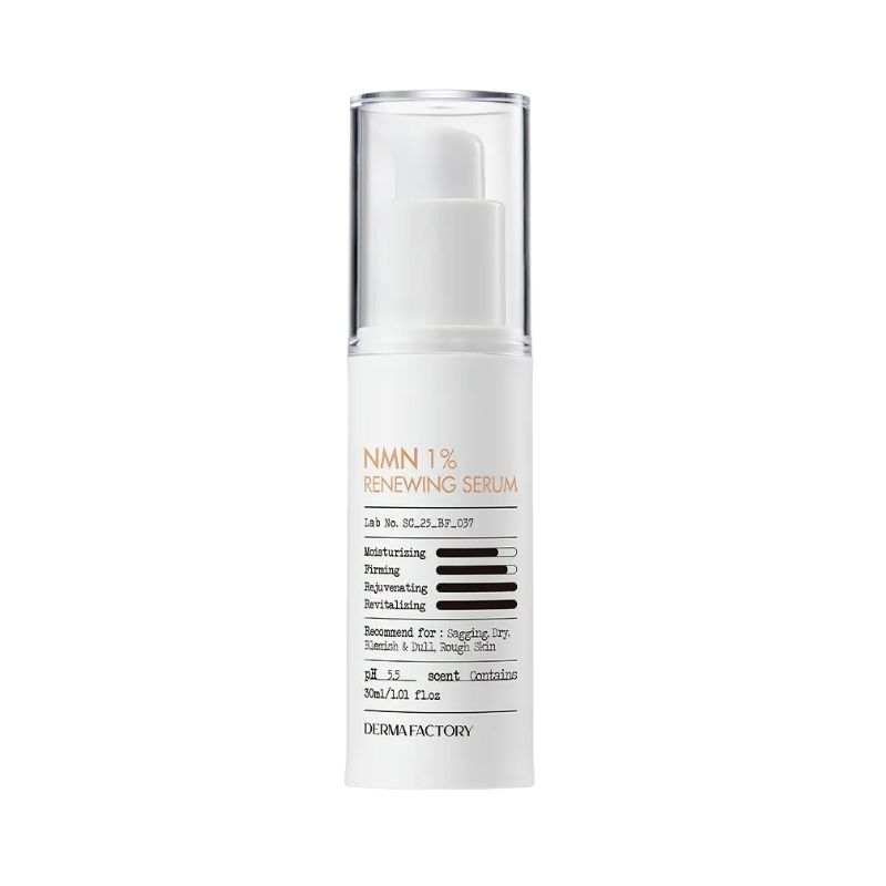 DERMA FACTORY NMN 1% Renewing Serum 30ml – Anti-Aging & Skin Revitalizing Care