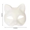 ABIY 10PCS DIY Halloween Therian Masks White Cat Blank Animal Half Facemasks Masquerade Cosplay Party Masks