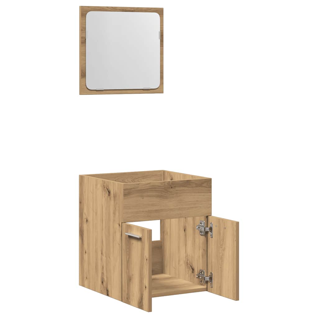 vidaXL 2-tlg. Badmöbel-Set Artisan-Eiche Holzwerkstoff