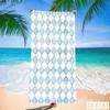 Blue Beach Towel - Super Absorbent Quick Dry Microfiber With Watercolor Print, Soft Sand-Free Blanket For Picnic