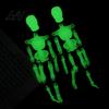 Gothic Skeleton Keychain Movable Joints Keychain Glow-in-the-Dark Keyring for Halloween Handbag Backpack Purse Charm Men Women Decorative