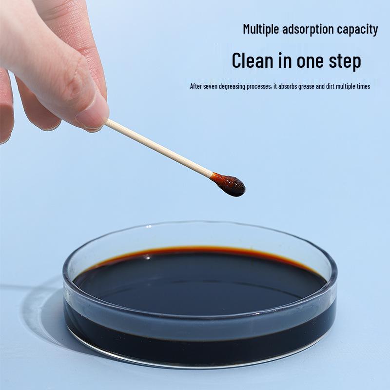 Dual-Head Cotton Swabs: 100pcs Wooden Stick Makeup & Ear Cleaning Swabs with Pointed & Round Heads