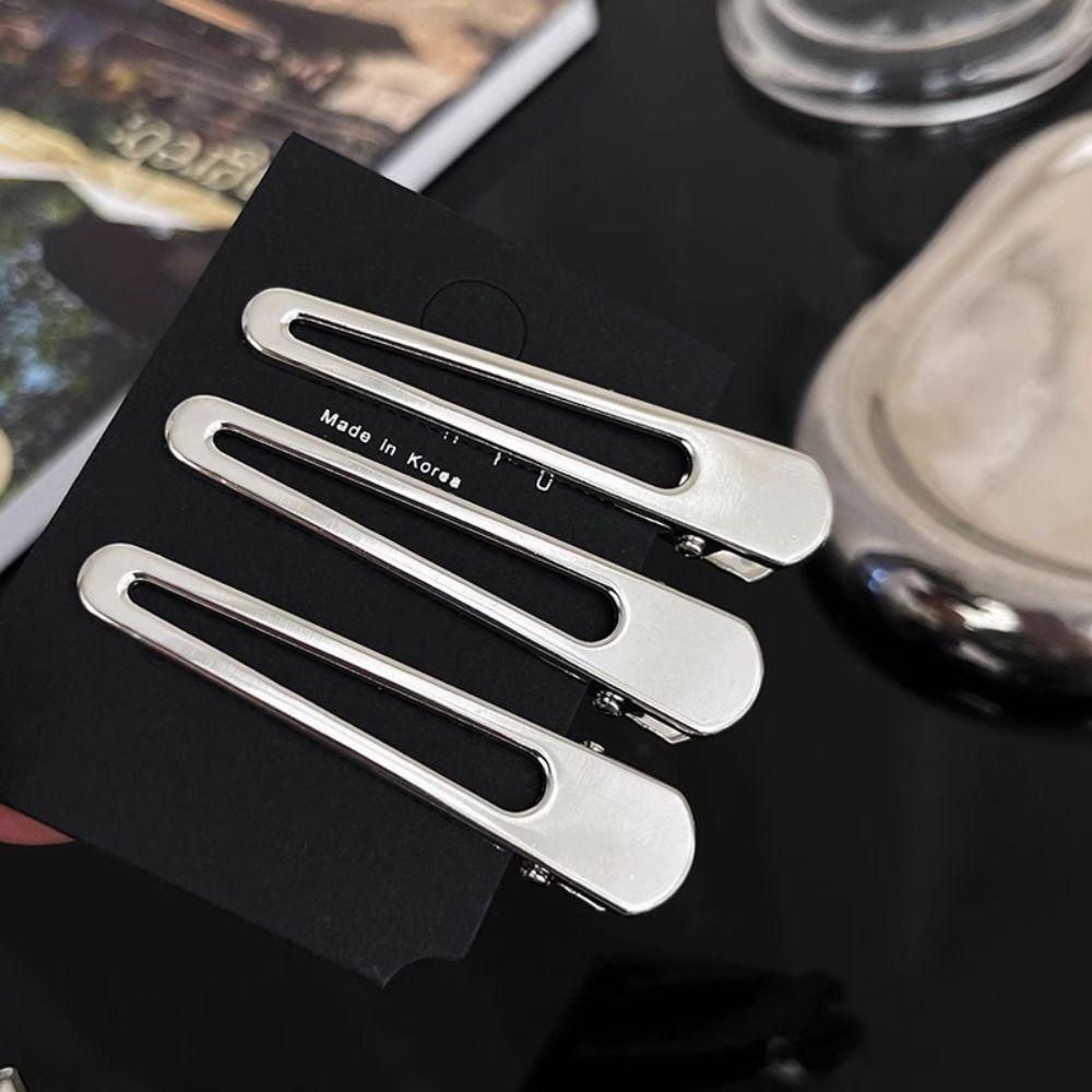 3pcs/set Hollow Hairpin Silver Duckbill Clip Fashion Hair Clips  Hair Accessoires