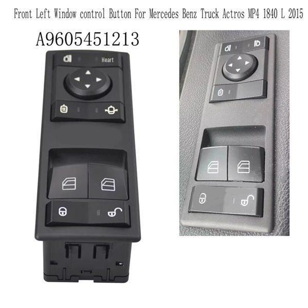 

A9605451213: Front Left Window Control Switch for Mercedes-Benz Actros MP4 1840 Trucks None