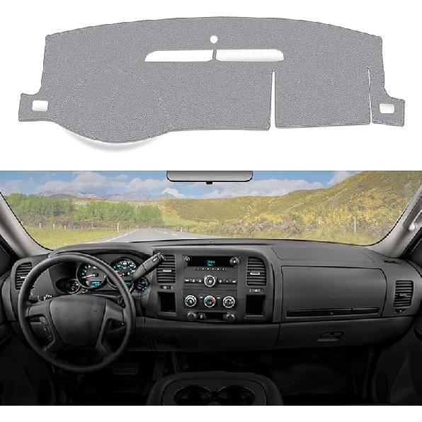 Dashboard Dash Cover Mat Carpet Compatible With 2010-2013 Mazda 3 Sedan/Hatchback/MazdaSpeed 3(Grey)