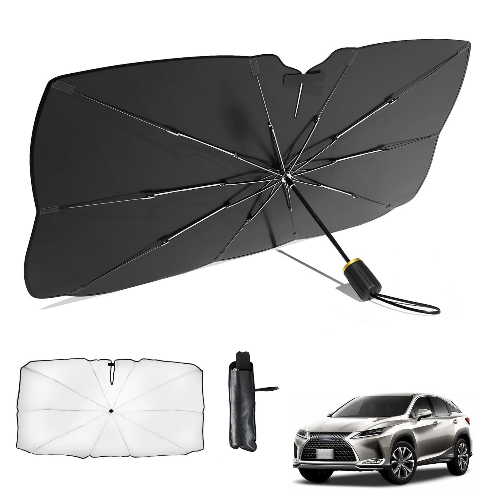 

Lexus RX 5th Generation RX350 RX350h RX450h+ RX500h Car Umbrella Type Folding Sun Shade Lexus RX 5th generation