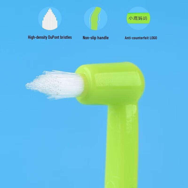 Little Deer Mom Orthodontic Single Tuft Toothbrush (6-Pack)