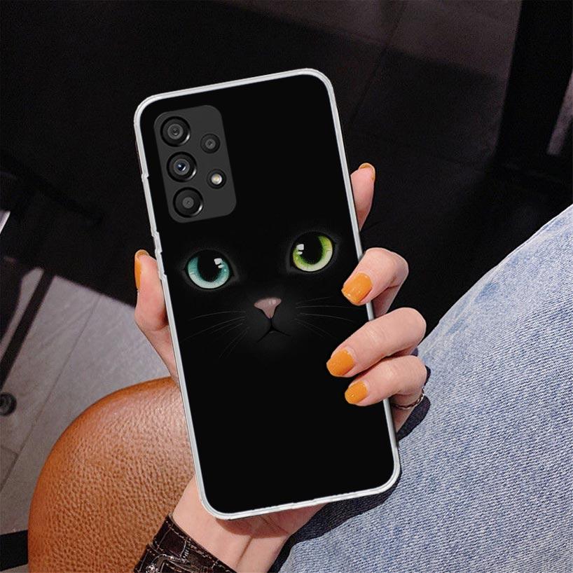 Cat Cute Kitten Cartoon Phnoe Case for Samsung Galaxy A17 A37 A57 A16 A26 A36 A56 A15 A14 A13 A55 A54 A53 A35 A34 A33 A25 A24 A2