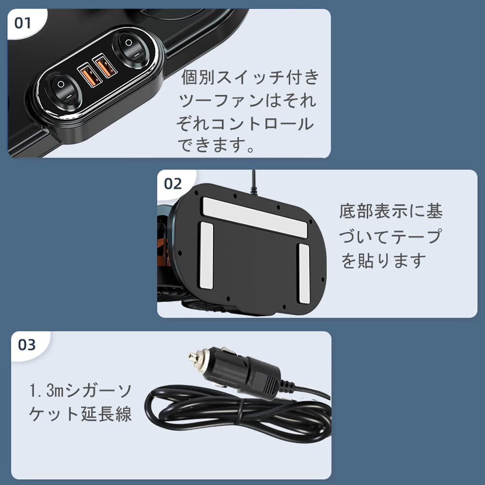 Raksonic Car High Adjustable Airflow and Includes Two USB Charging Compatible with 12V Cigarette Lighter Easy Improves Air Energy Reduces and Prevents