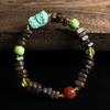 Authentic Vietnamese Agarwood Irregular Bead Bracelet - Ethnic Tibetan Style Jewelry Collectible