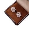 "Flowers Fall Ears" French Flash Imitation Pearl Flower Cluster Earrings Light Luxury Premium Temperament Gentle and Sweet Earrings