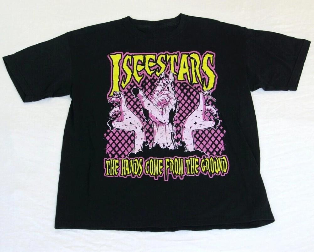 Vtg I SEE STARS Band Cotton Black All Size Unisex Shirt Unisex T-Shirt S