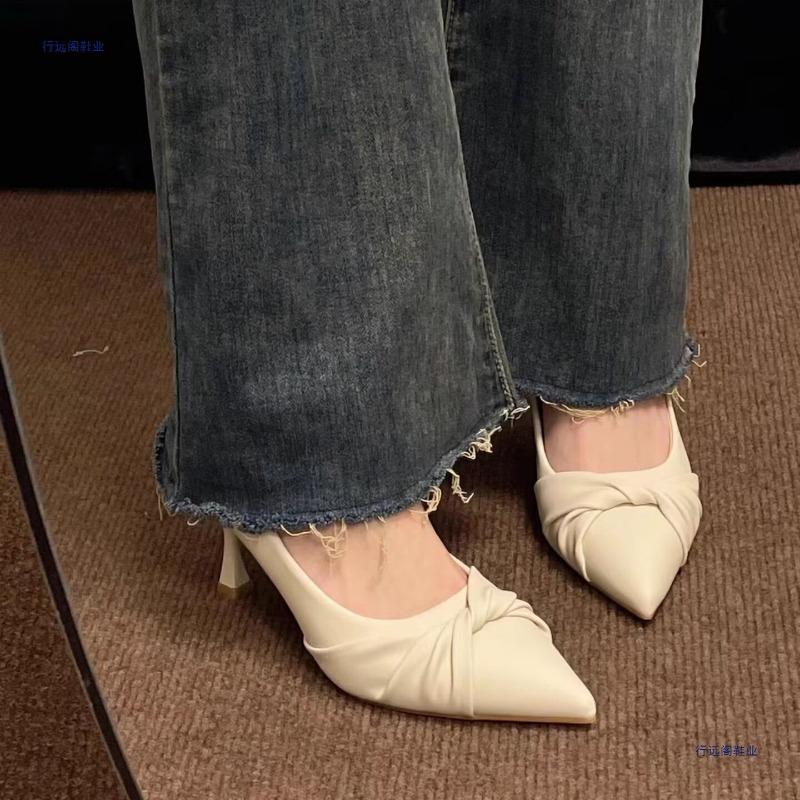 Temperament commuter high heels pointed head shallow mouth not tired feet not grinding feet work single shoes women