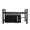 Single and Double Layered Kitchen Storage Rack with Adjustable Width No Punching Oven Microwave Oven Storage Rack