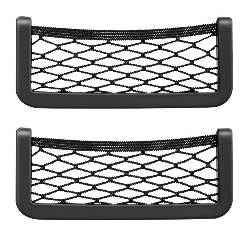 1/2Pcs Car Organizer Storage Bag Auto Paste Net Elastic String Mesh Bag Phone Holder Pocket Organizer Car Accessories 20*8CM