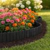 Decorative Garden Fence Edging Border, 5.91Ft 7.87Ft 11.81Ft Plastic Flexible Lawn Wood Retro Look, No Dig Panels for Flower Beds Lawns Bed