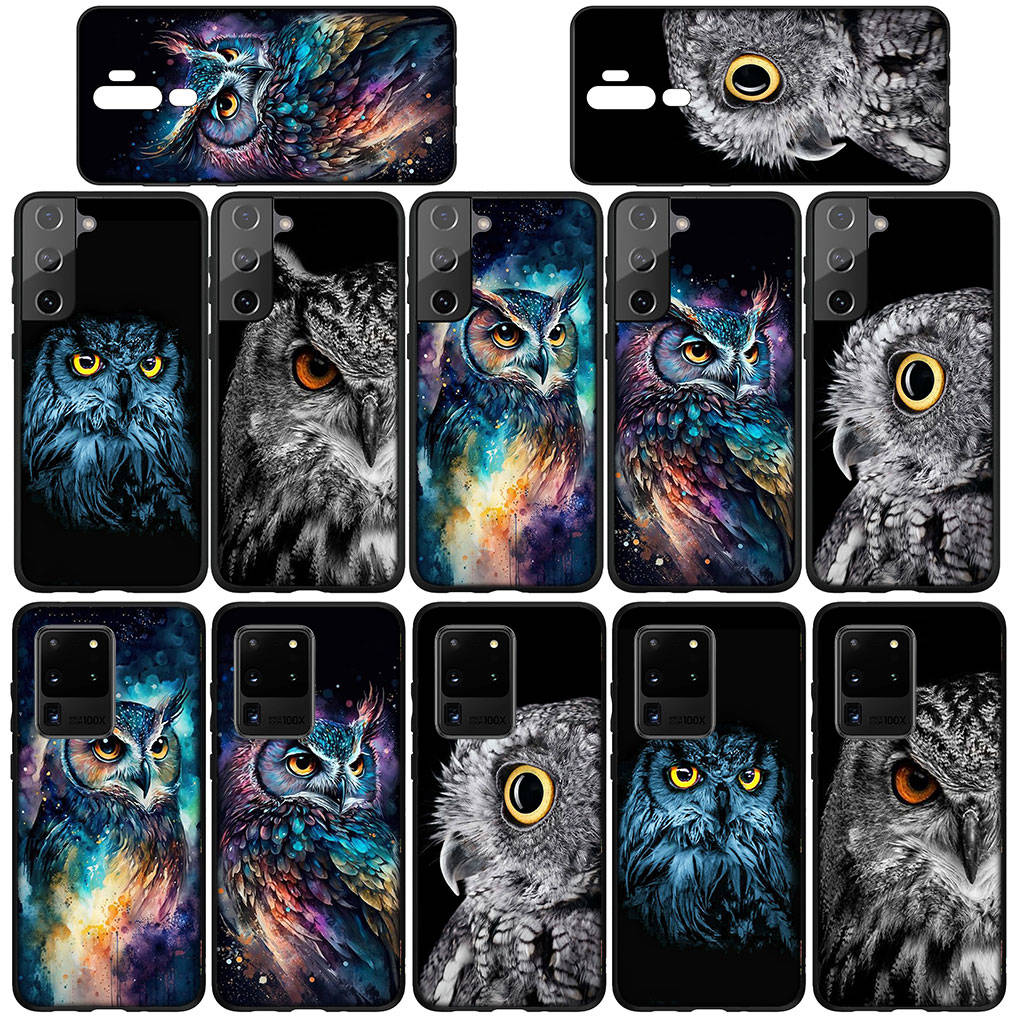 For Samsung Galaxy S24 S23 S22 S20 iPhone 16 15 14 Xiaomi Redmi Note 13 12 11 10 8 Plus 9 Pro 14C 13C Max X XR Phone Case Owl Bird OPPO Huawei Cover